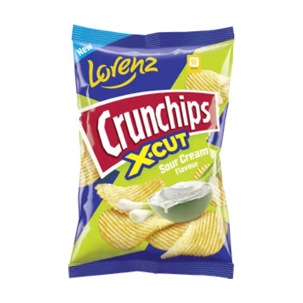 Čips Lorenz, X - cut, kisla smetana, 130 g