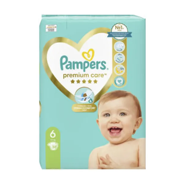 Plenice Pampers, Premium Care, XL S6, 13 kg+, 38/1