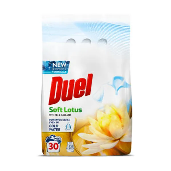 Pralni prašek Duel, prah, Soft lotus, 30 pranj, 2,7 kg