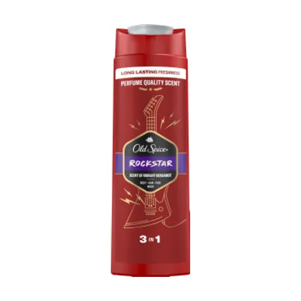 Gel za prhanje in šampon Old spice, Rockstar, 400 ml