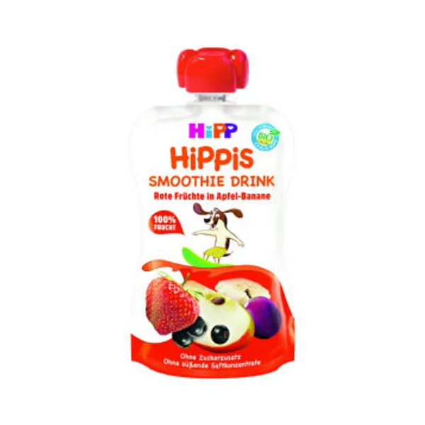 Smoothie Hipp Bio, rdeči sadeži, 120 ml