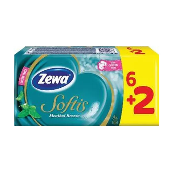 Robčki Zewa, softis, mentol, 8/1