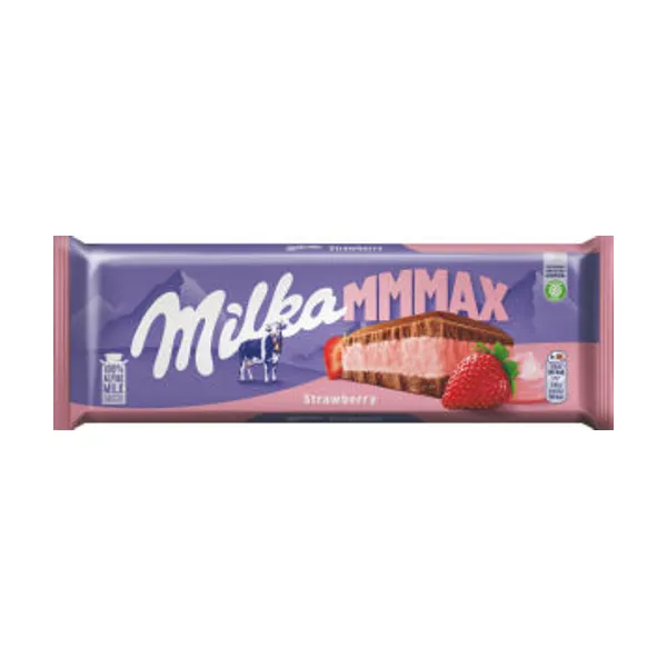 Mlečna čokolada Milka, jagoda, 300 g