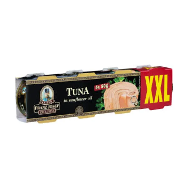 Tuna Franz Josef, v sončničnem olju, 4 x 80 g