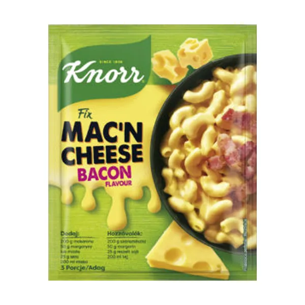 Mešanica Knorr Fix, za testenine, Mac'n cheese bacon, 33 g
