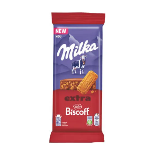 Čokolada mlečna Milka, Biscoff, 190 g