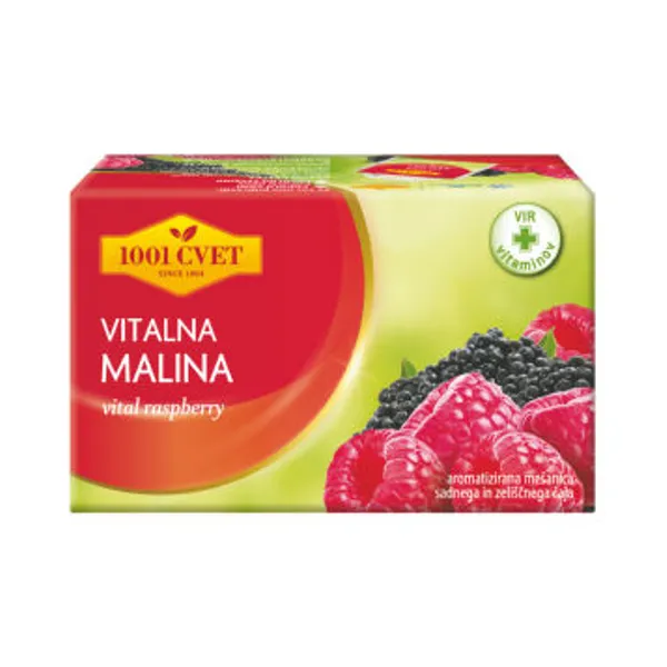 Čaj, 1001, vitalna malina, F, OVV, 50 g