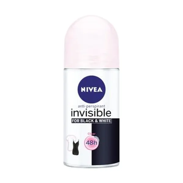 Dezodorant roll-on Nivea, Invisible, Black & White Clear, ženski, 50 ml