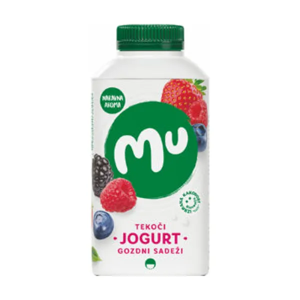 Tekoči jogurt MU, gozdni sadeži, lahki, Ljubljanske mlekarne, 500 g