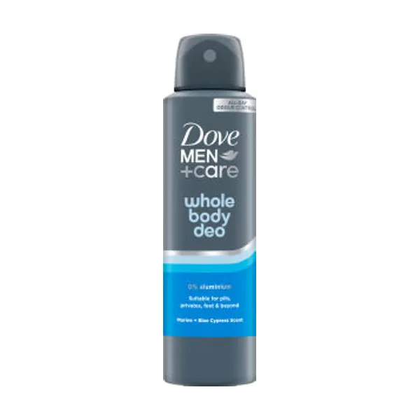 Deodorant Dove, sprej, All over body Marine, moški, 150 ml