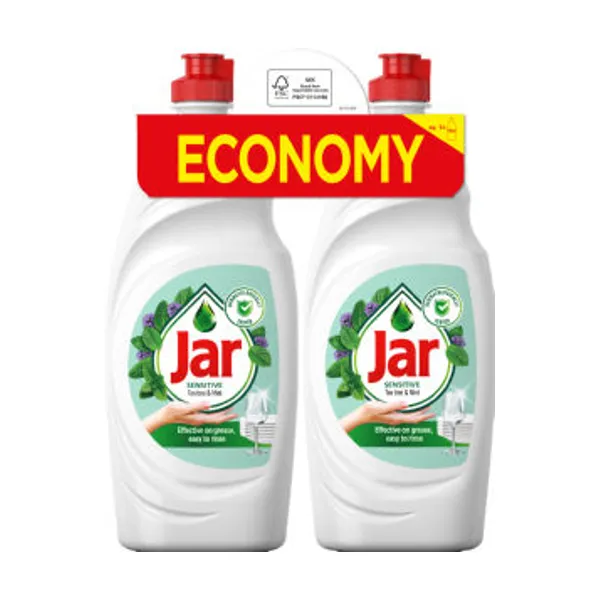 Detergent Jar, Sensitive, Tea Tree & Mint, 2 x 750 ml