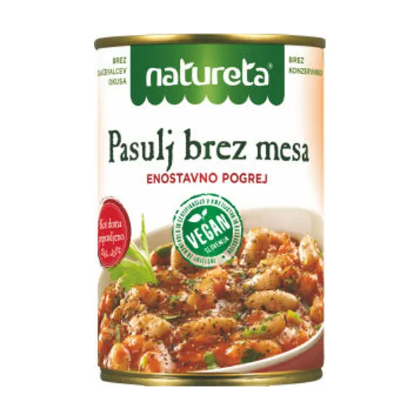 Pasulj Natureta, brez mesa, 415 g