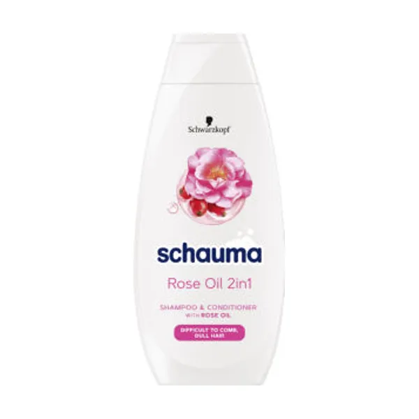 Šampon & regenerator Schauma, Rose Oil 2v1, 400 ml