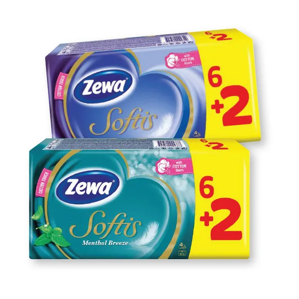 Robčki Zewa, softis, standard, 8/1