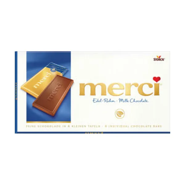 Čokolada mlečna Merci, edel-rahm, 100 g
