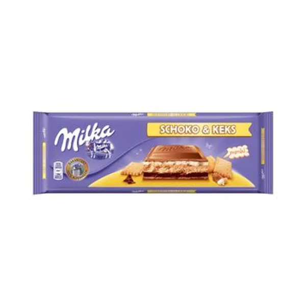 Mlečna čokolada Milka, Choco & Biscuit, 300 g
