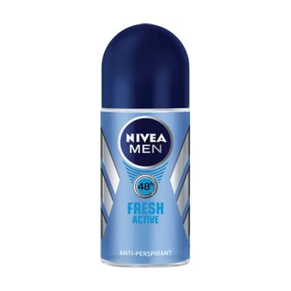 Dezodorant roll-on Nivea Men, Antiperspirant Fresh Active, 50 ml